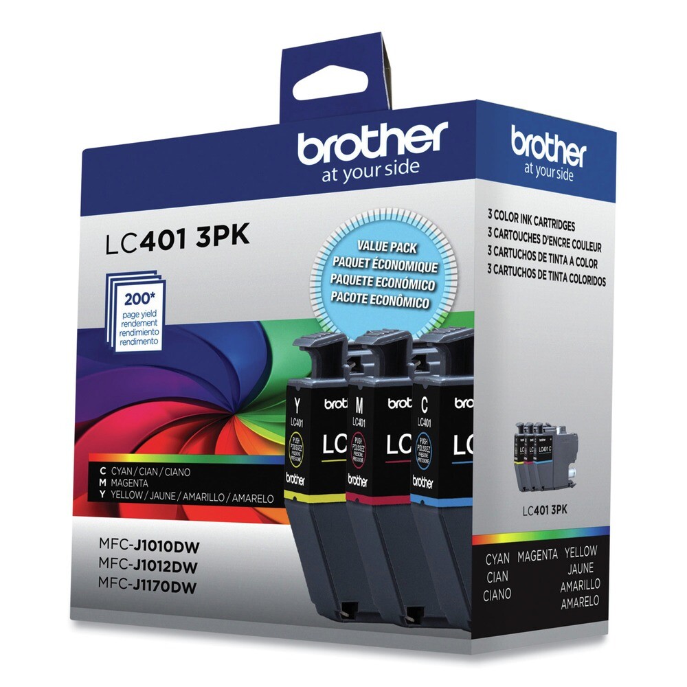 Brother LC4013PKS 200 Page-Yield Ink – Cyan/Magenta/Yellow (3/Pack) New