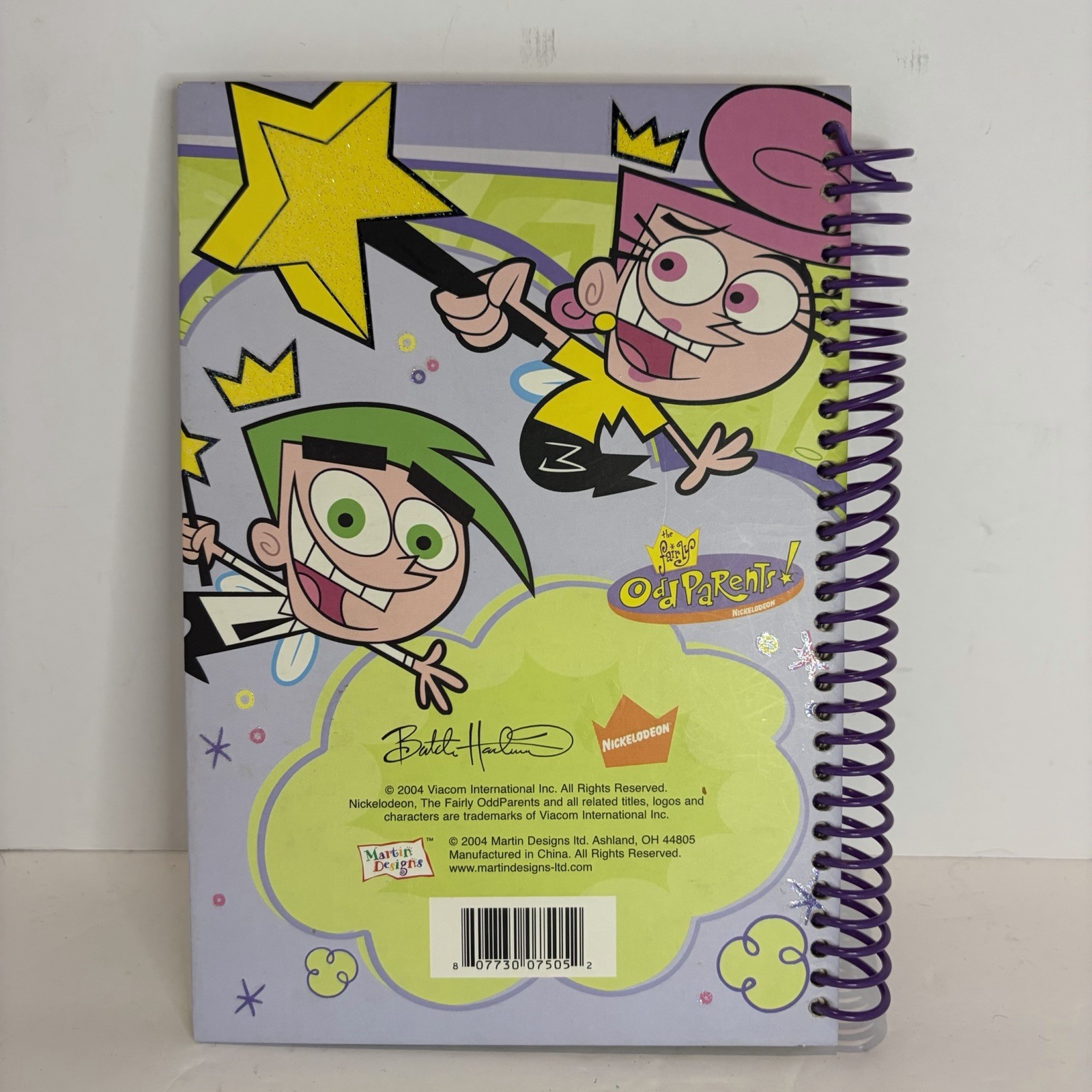 Fairly Odd Parents Nickelodeon Viacom 2004 Spiral Address Book Hardcover NEW