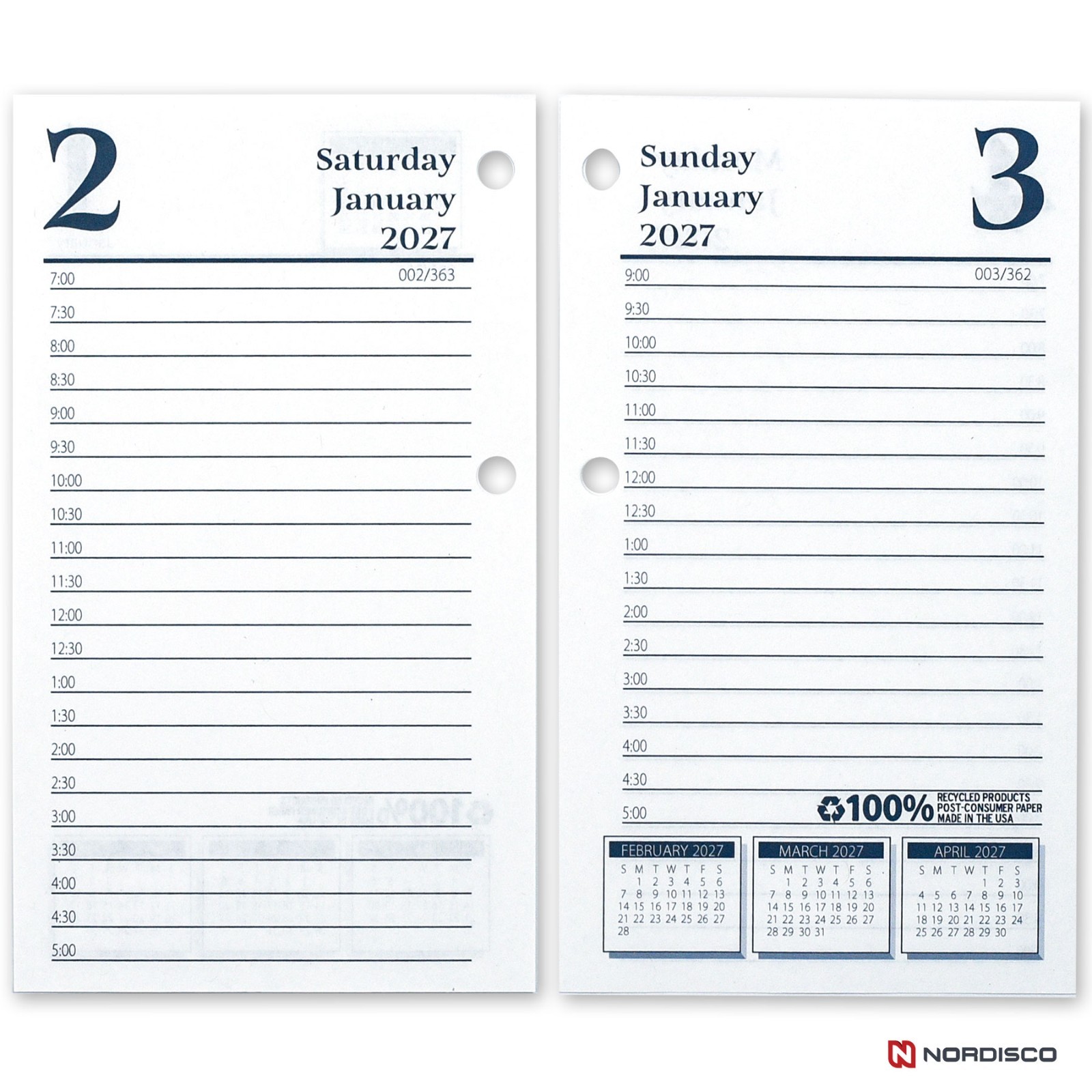 2026 HOD4717 House of Doolittle Desk Calendar Refill, 17 Style, 3-1/2 x 6″