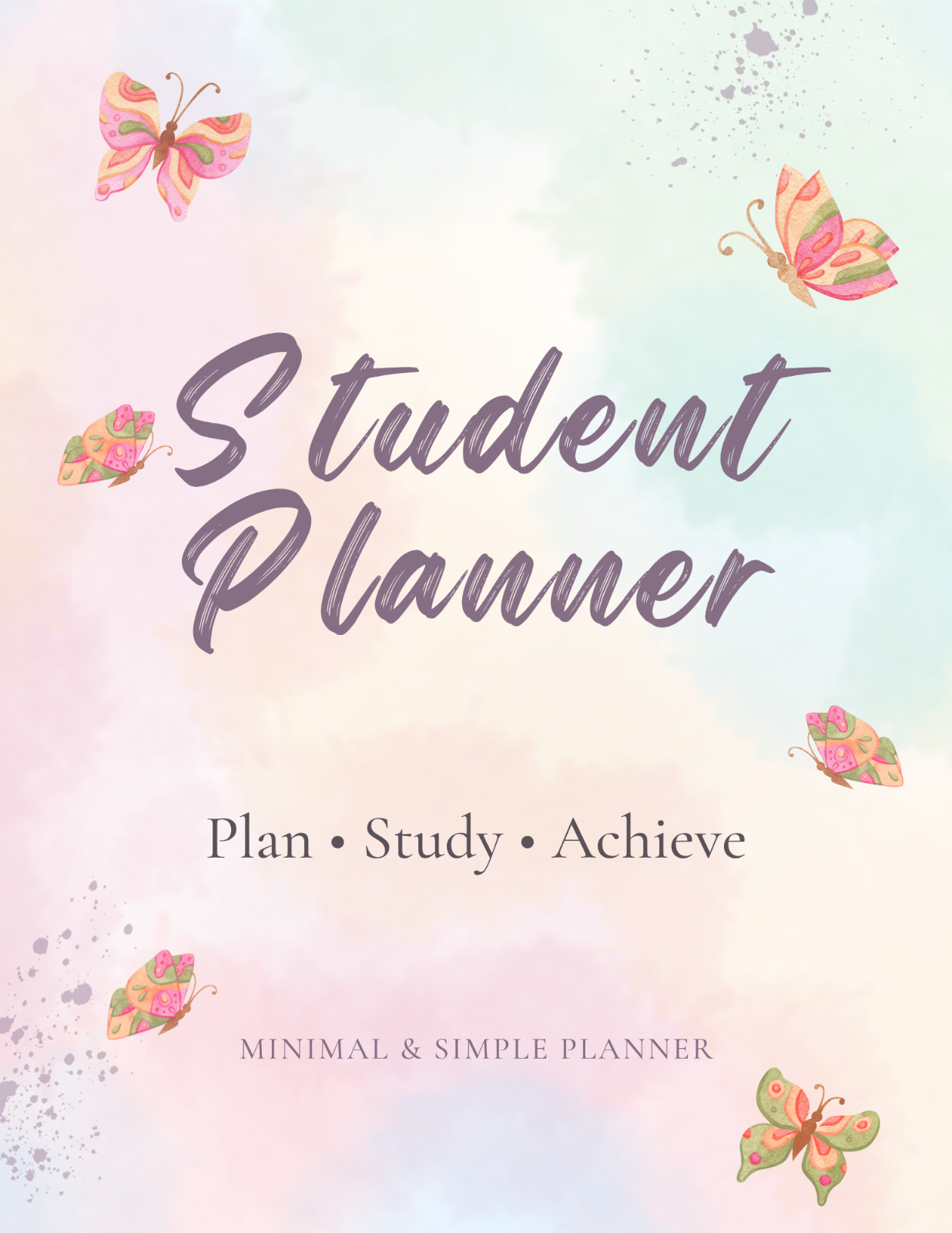 Digital Student Planner PDF | Study, Exam Tracker & Productivity Organizer