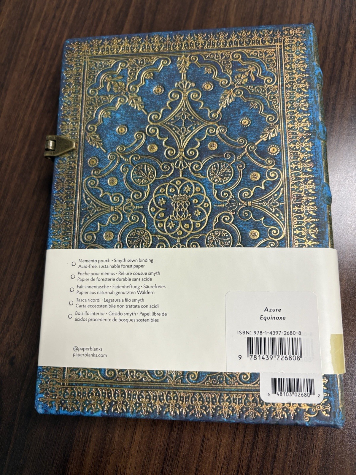 New Paperblanks Journal Midi 7X5″Lined Equinoxe AZURE Blue Hardcover gift Write