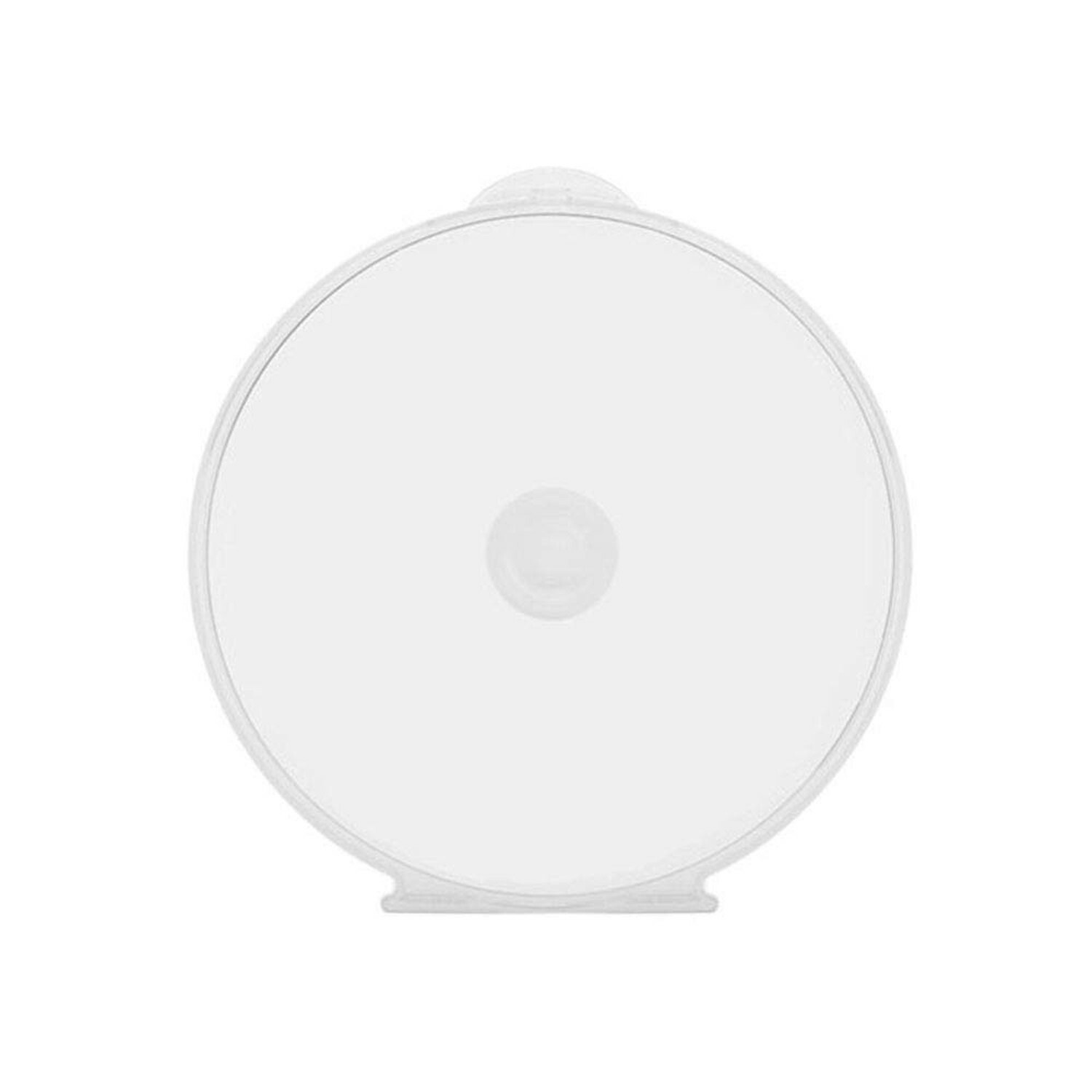 Maxtek 50 Pack Clear Transparent Round Clamshell CD DVD Case, with Lock
