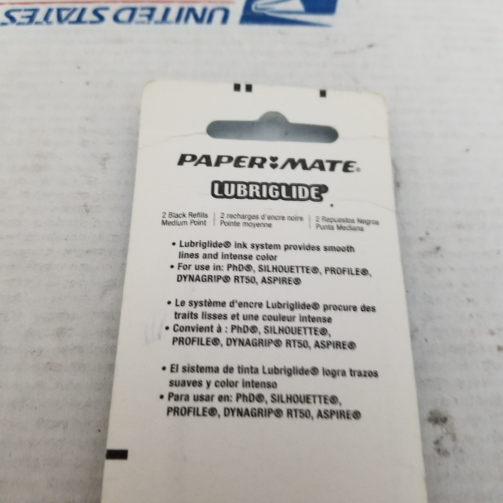 Paper Mate LubriGlide Refill 1.0mm 49324 Black for PhD Profile RT50 Aspire NEW