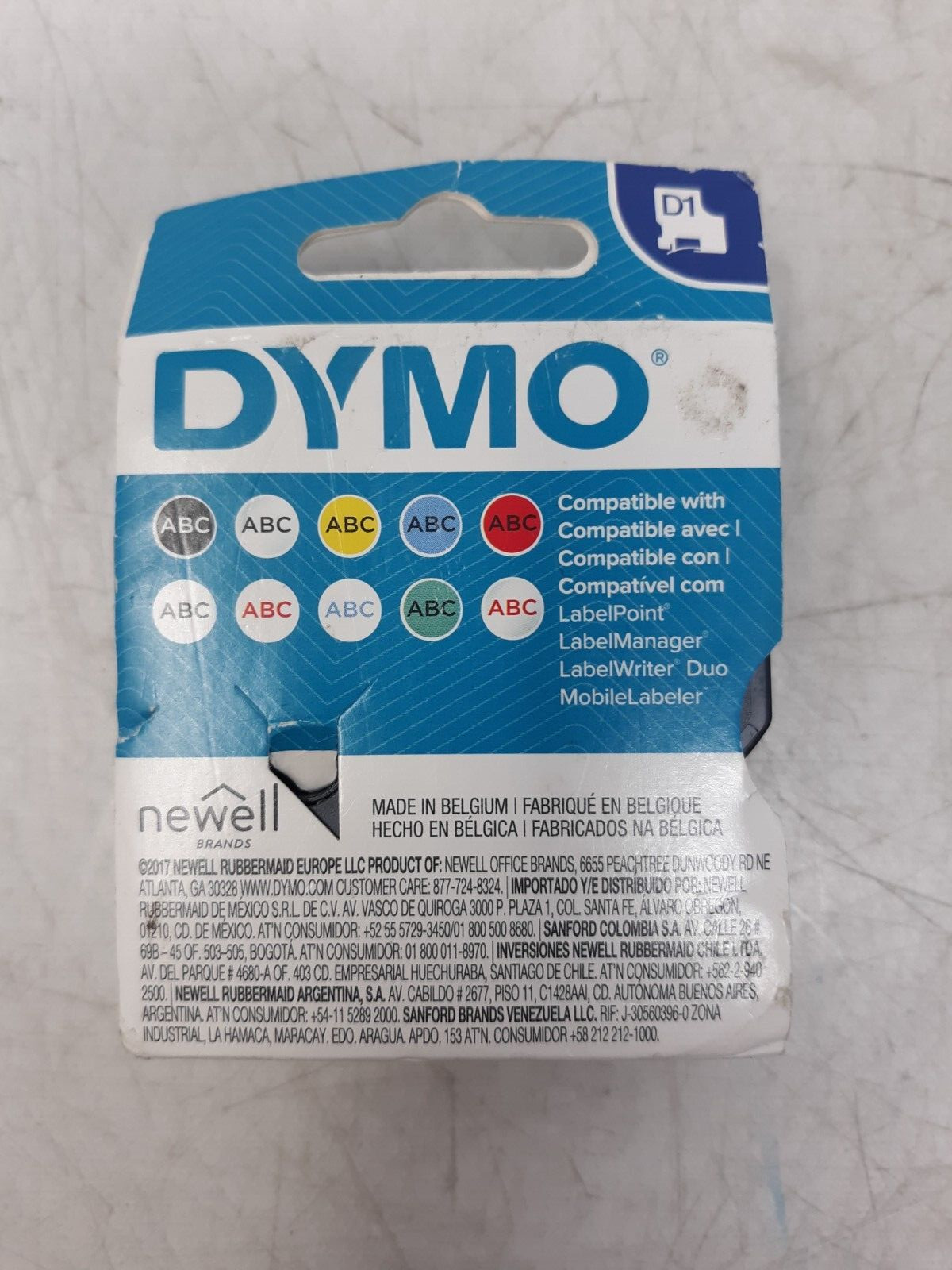 DYMO 45803 D1 Label Tape Black on White 3/4in x 23ft (19mm x 7m)