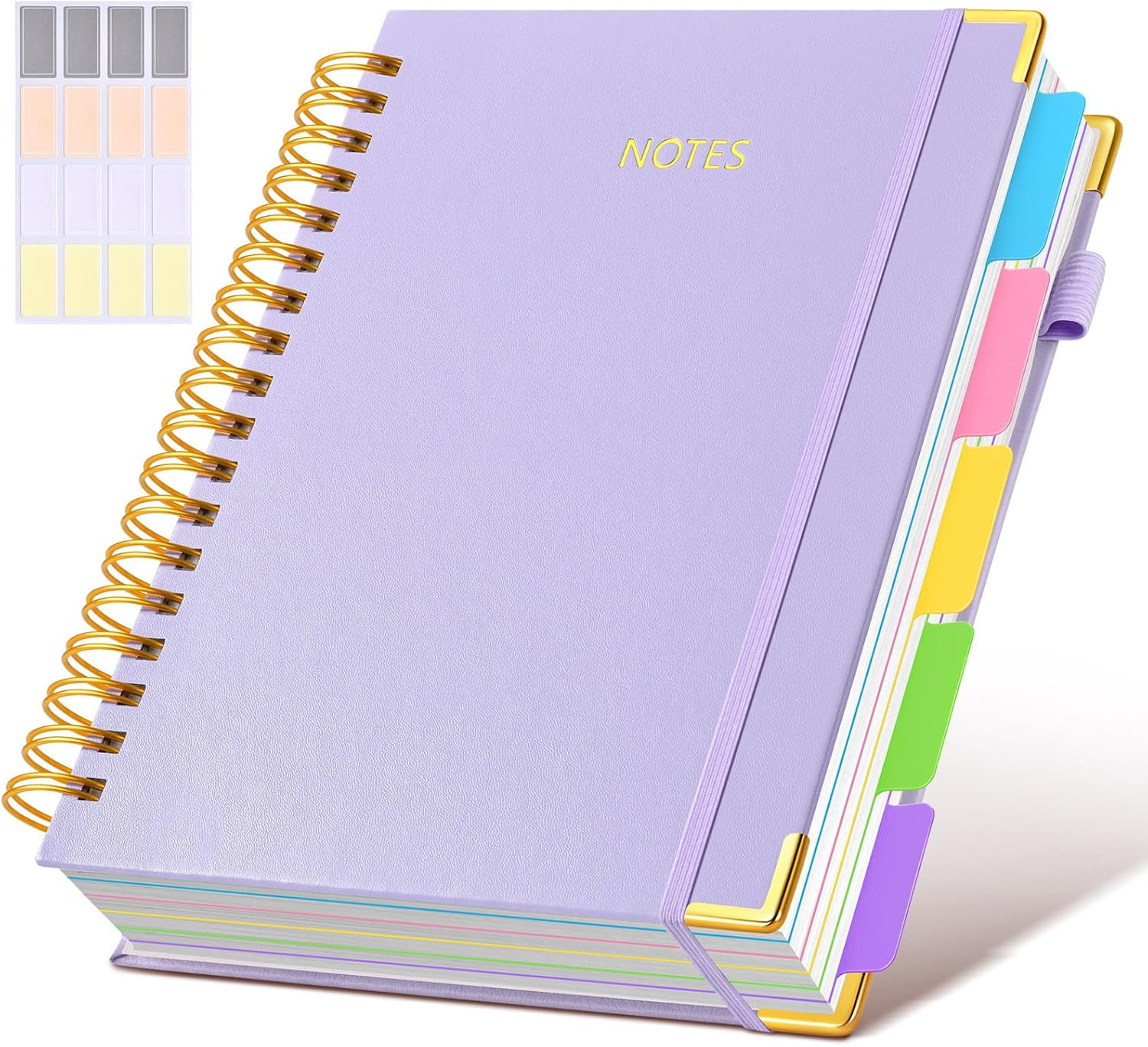 Leather Hardcover Spiral Notebook 300 Pages B5 College Ruled Journal Book Purple