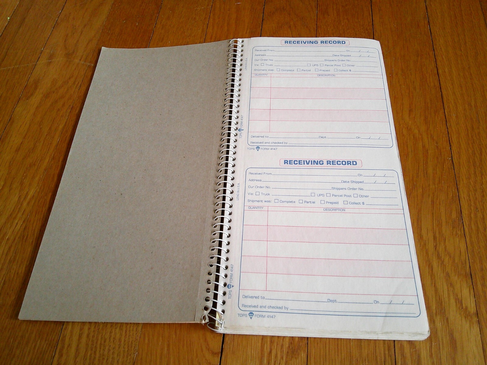 Carbonless Receiving Record Slips Carbonless 100 Duplicat Receipt Sets 1991 Tops