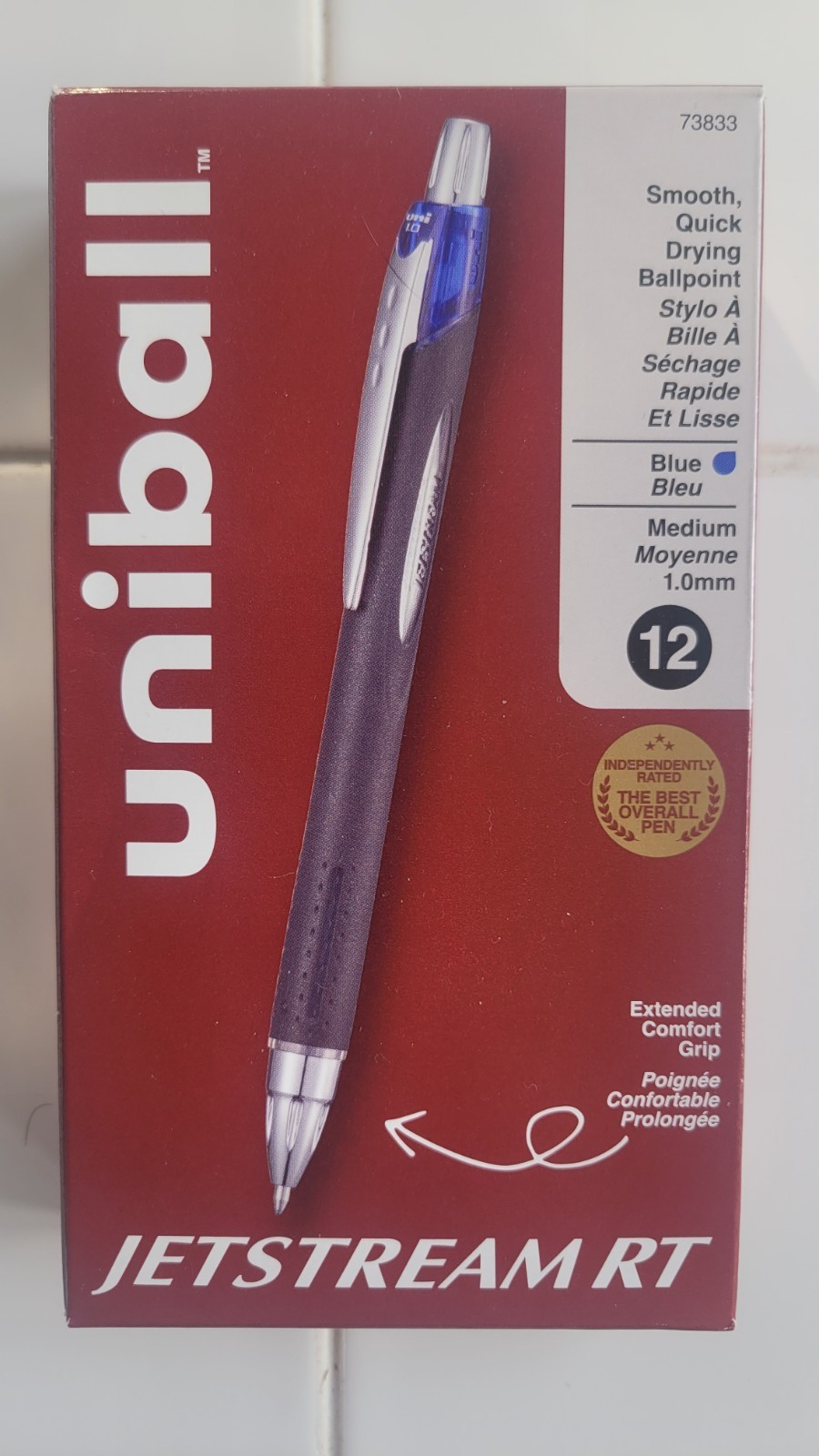 UNIBALL Jetstream RT Roller Ball Retractable Pens, Blue Ink, Bold 73833 uni-ball
