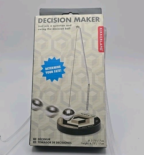 Kikkerland Decision Maker Small Desk Decor Fun Office Gift Ball Swing Pendulum
