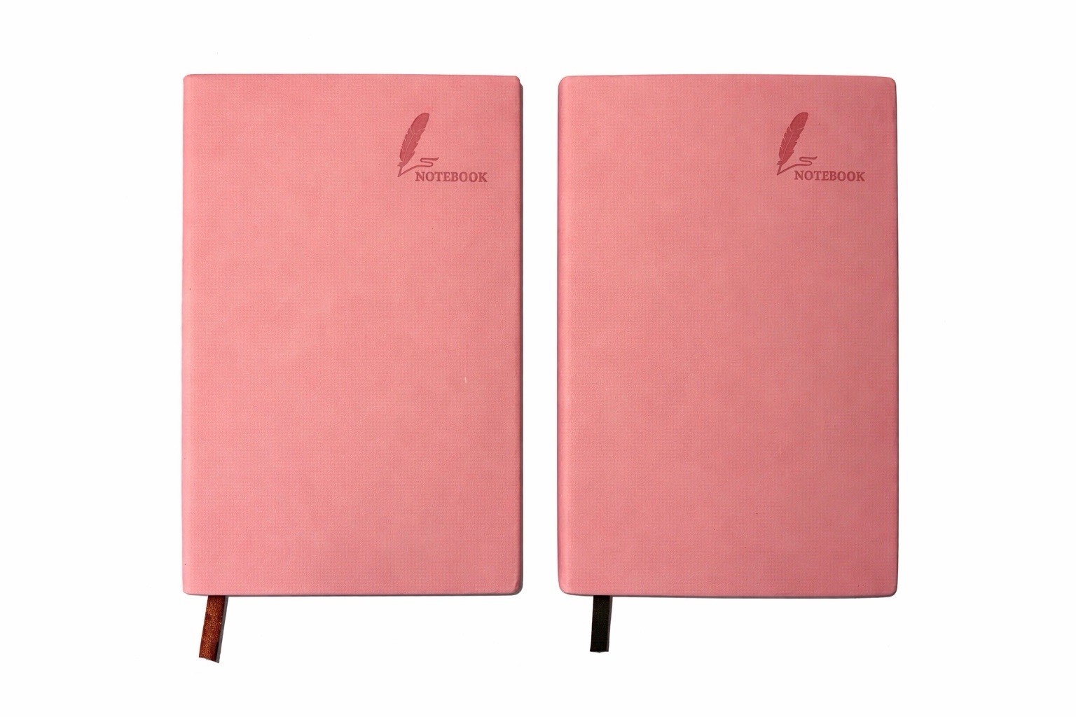 Set of 2 Lined Notebook A5. Color Pink. Free Shipping USA