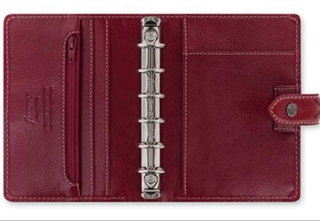 Filofax Malden Small 6 Hole Pocket Burgundy Leather Cover Unused W/ Box Japan
