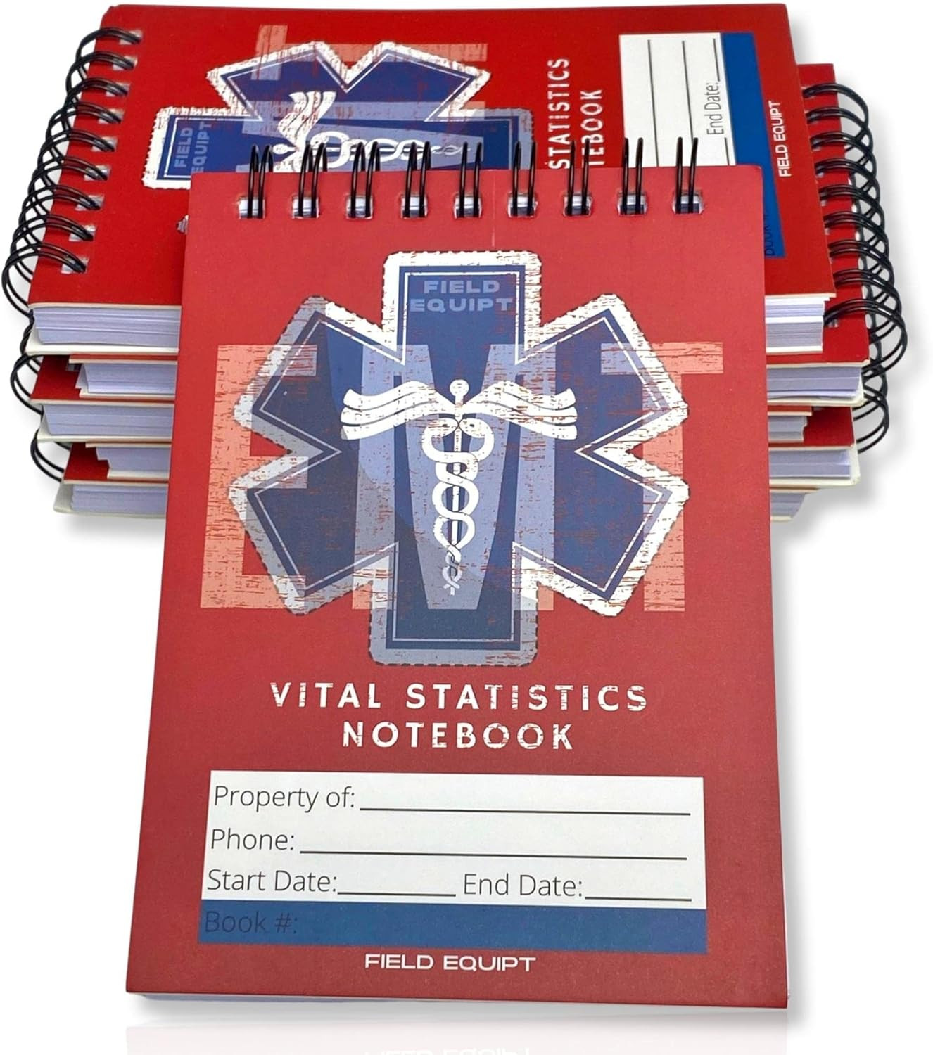 EMT Vital Statistics Notepad – 6 Pack Vitals Notebook for First Responder Note P