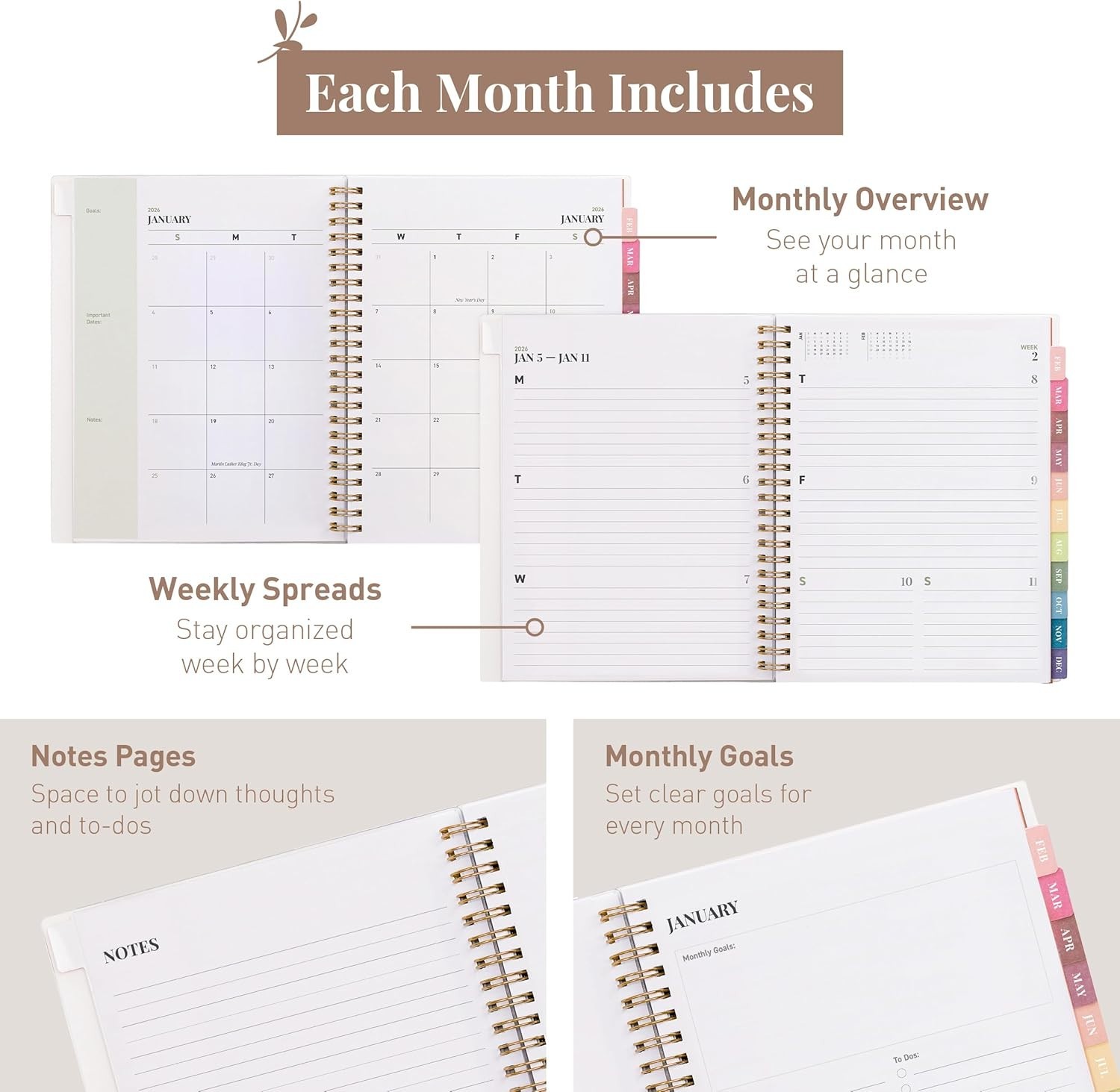 Rileys 2026 Planner, Agenda Planner With Weekly And Monthly View, Daily Agend…