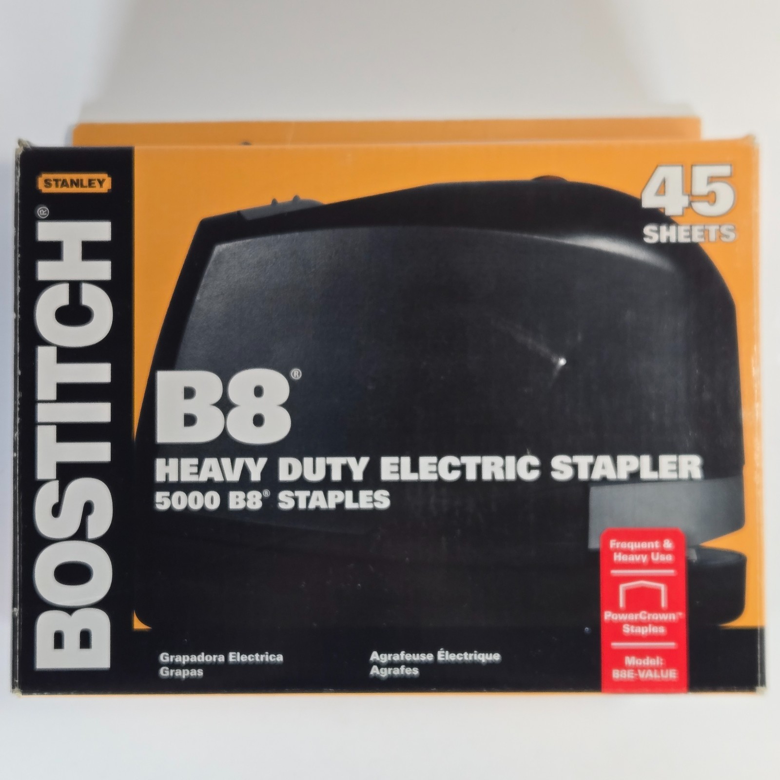 Bostitch B8 Heavy Duty Electric Stapler 45-Sheet Capacity Black w/ 5,000 Staples