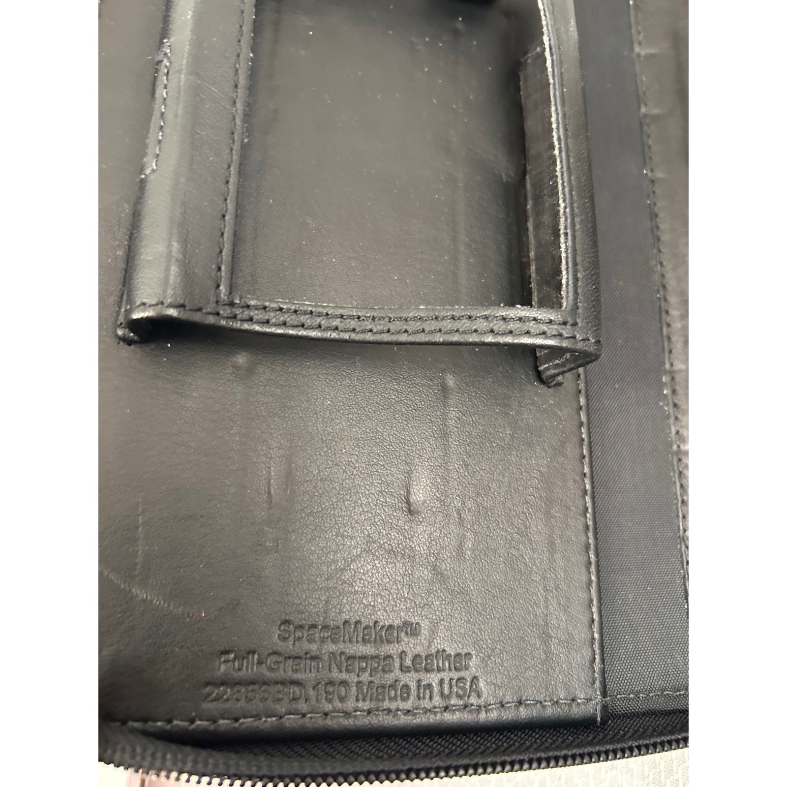 Franklin Covey SpaceMaker Planner Binder Compact Black Nappa Leather Unisex