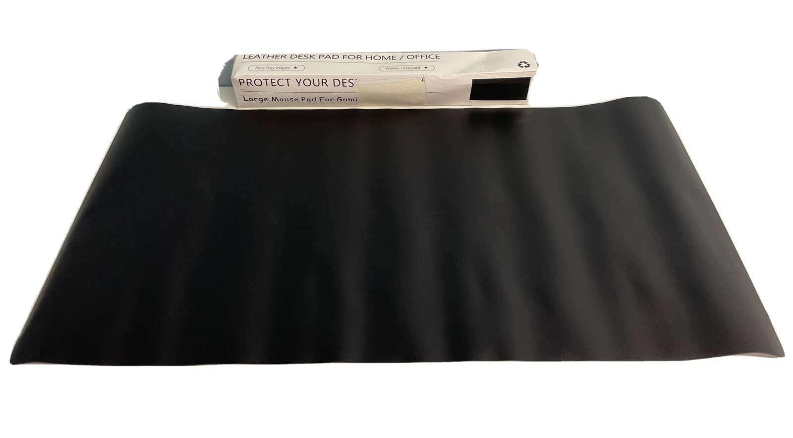 LARGE Dual Sided Desk Pad 32″ x 16″ Waterproof PU Leather Desk Black/Black