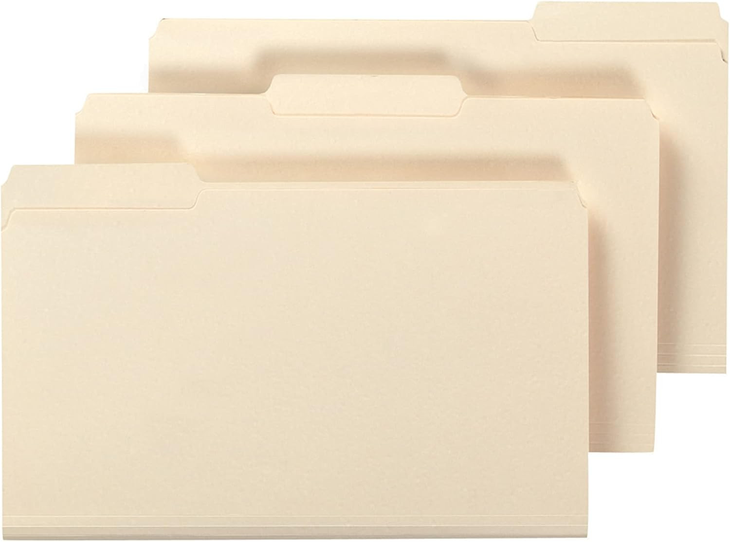 File Folders, 1/3 Cut, Legal Size, 30% Recycled, Manila, Pack of 100, 810846