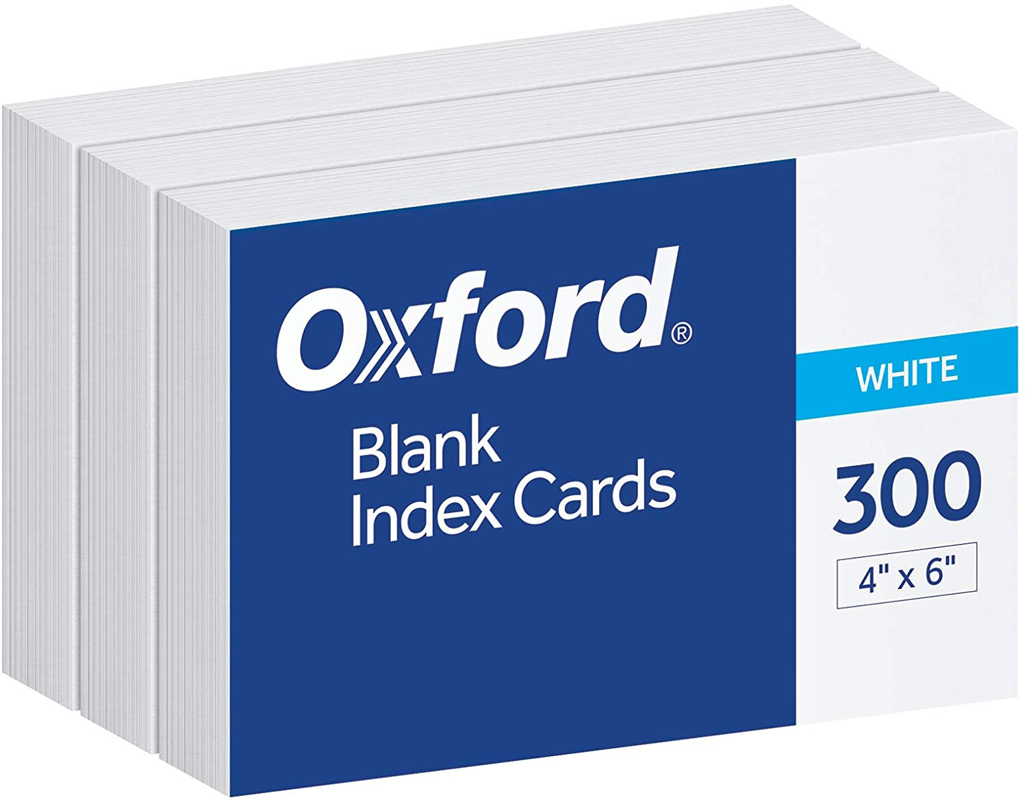 Blank Index Cards, 4″ x 6″, White, 300 Count (1 pack) (10002EE)