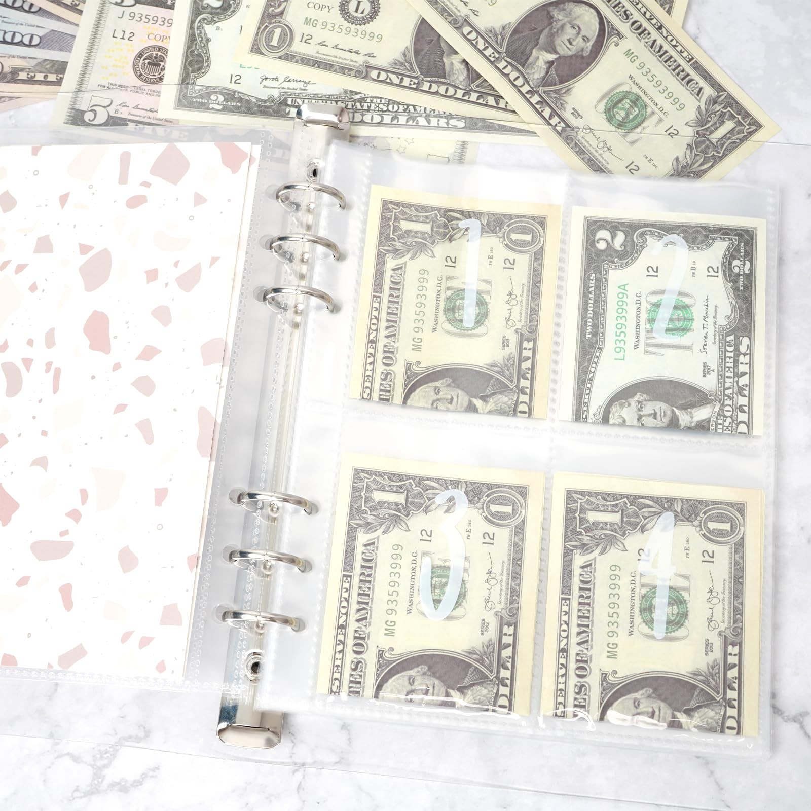 100 Envelopes Money Challenge Binder PreNumbered Pockets Savings Tracker