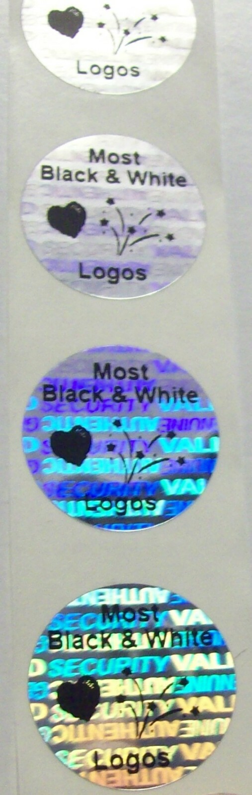 100 to 1000 Custom SVAG 20 mm Round Product Protection Hologram Stickers