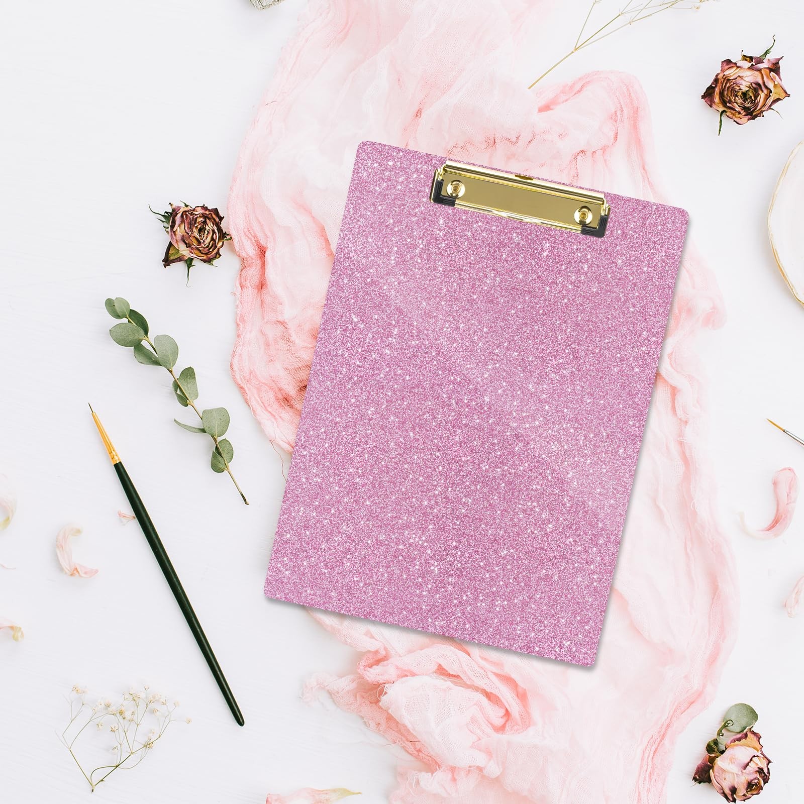 Plastic Acrylic Glitter Clipboard 8.5×11 Standard Letter A4 Size Confetti