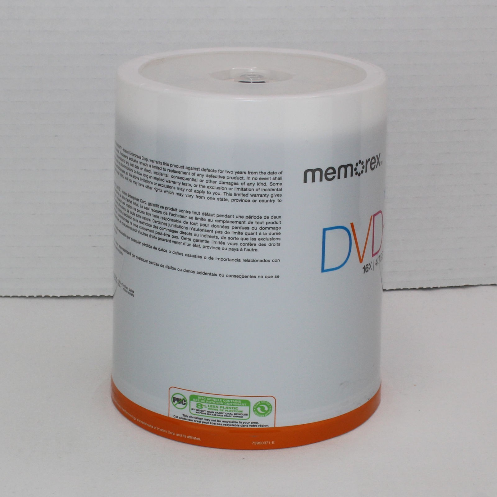 Memorex DVD-R Discs 100 Pack 16X 120 Min 4.7 Go Unopened