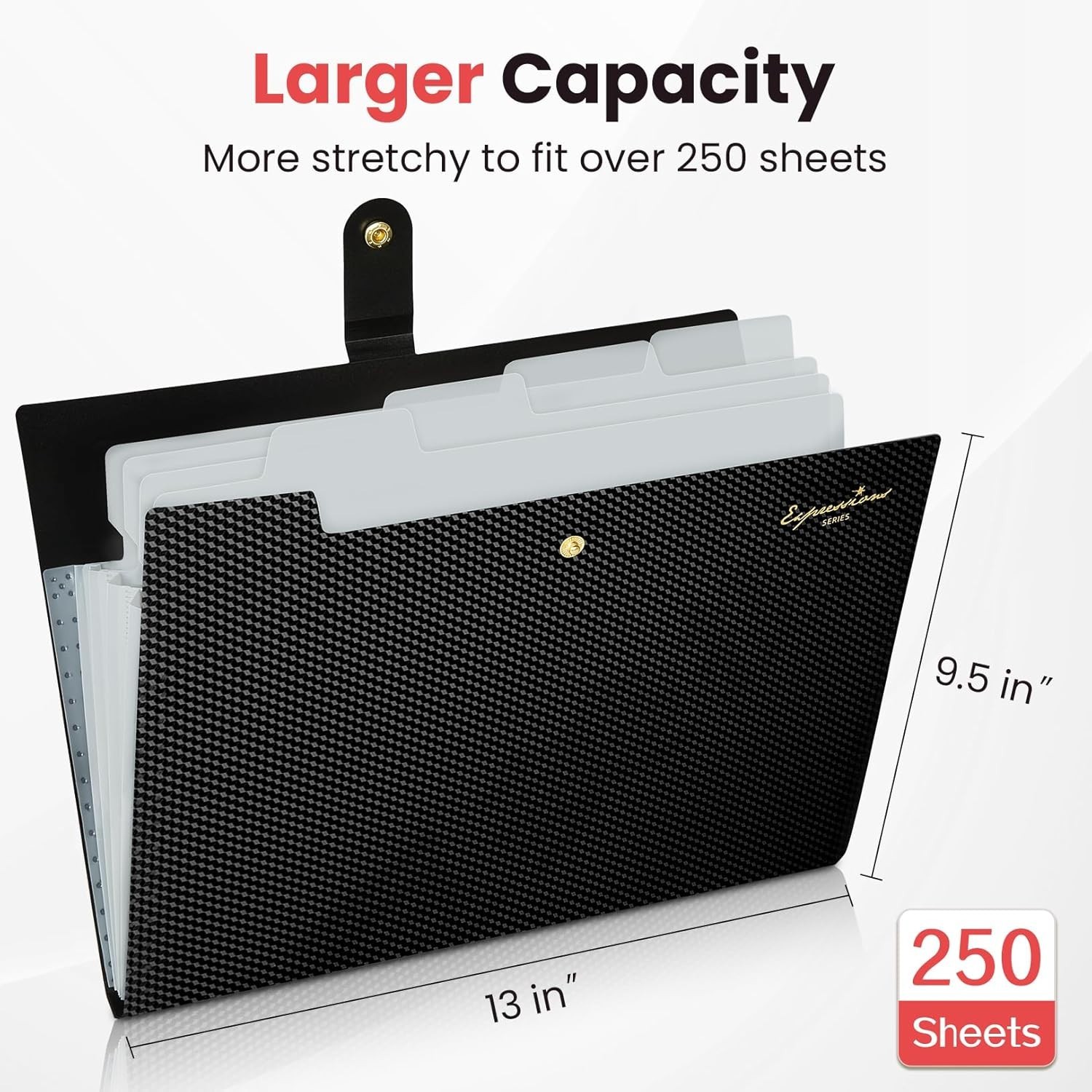 Sooez Accordion File Organizer, Letter Size Expanding File Folder with Labels…