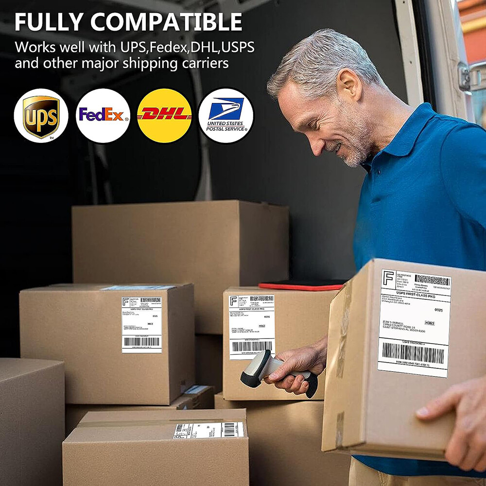 4″ x 6″ Direct Thermal Shipping Labels for Zebra Printers 450 Labels Per Roll US