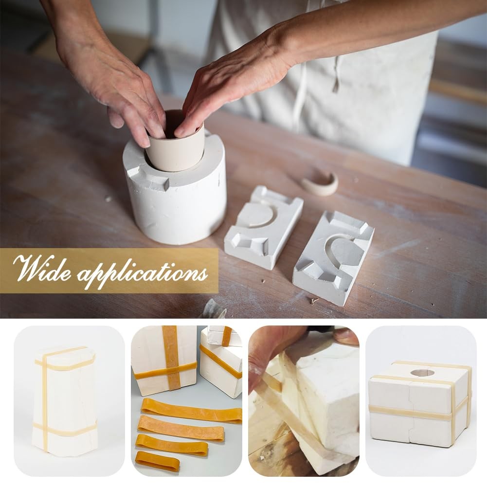 6 Pcs 6 Sizes Mold Rubber Bands, Plaster Mold Rubber Band Potters Rubber Bands