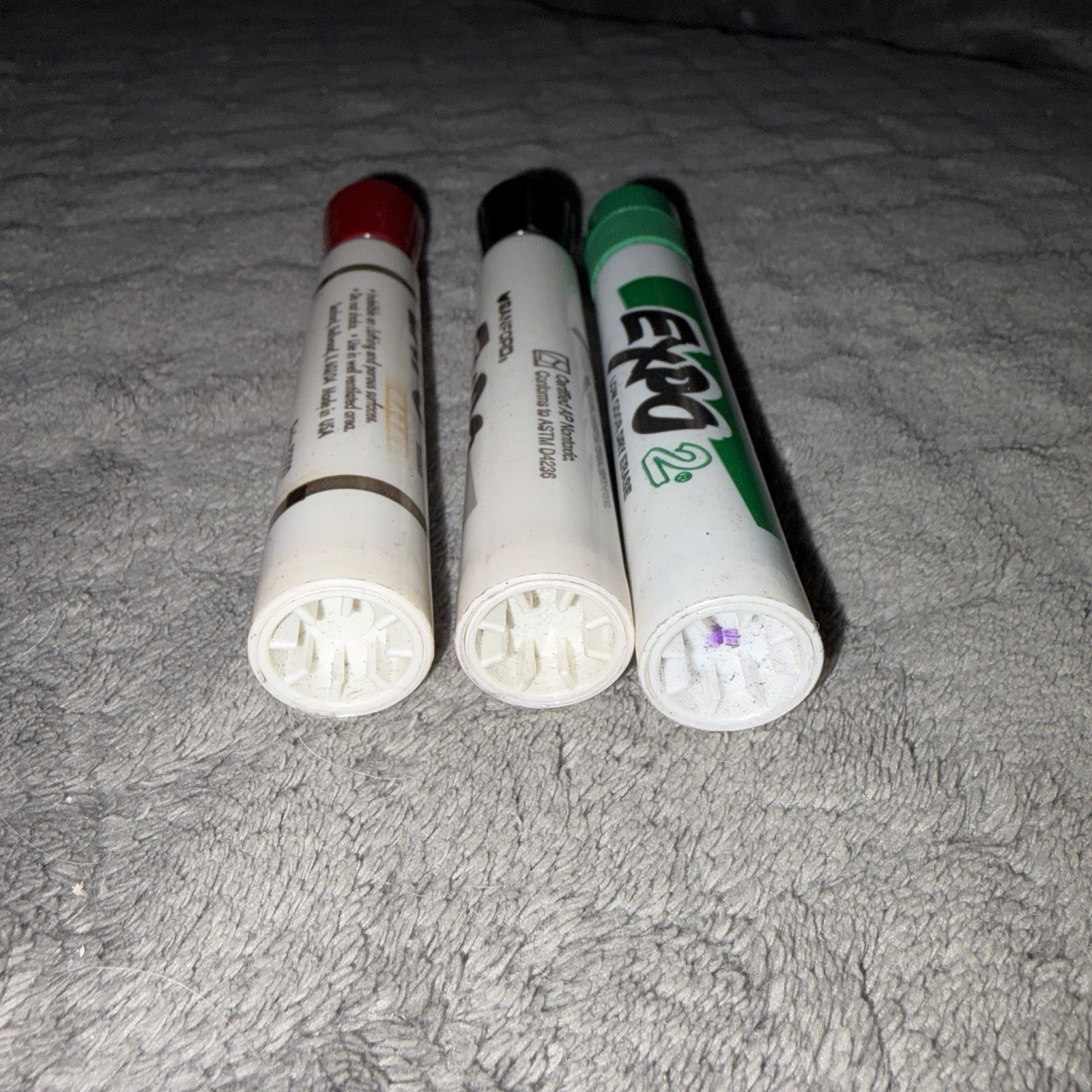 3 VTG Sanford Expo 2 Dry Erase Markers Original Lot Red Green Chisel USA Smelly