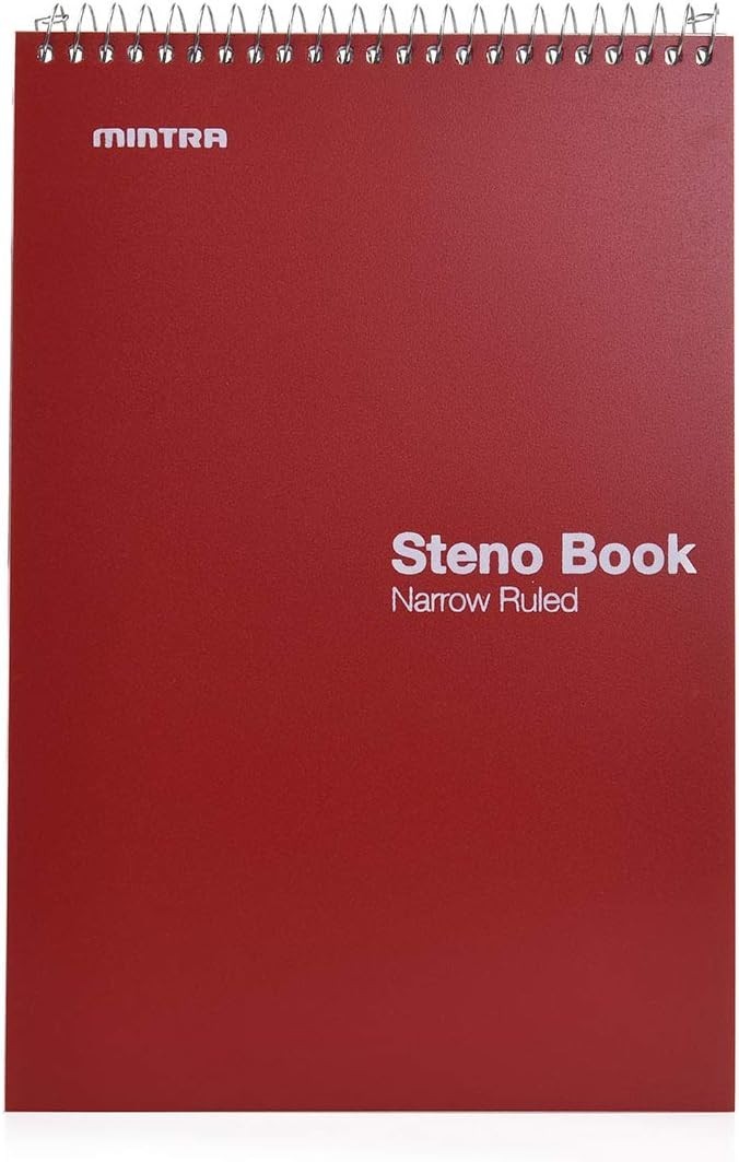 Top-Spiral Steno Journals, 8 Pack, Various Colors