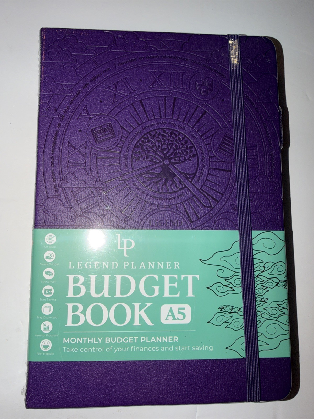 Legend Planner – 1 Year/Weekly/Monthly Planner/Undated Purple Gold Foil