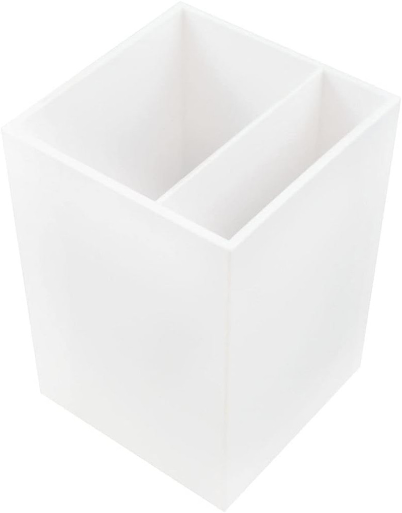 Plastic Pen Holder – Desktop Pencil Cup – Sold Individually White