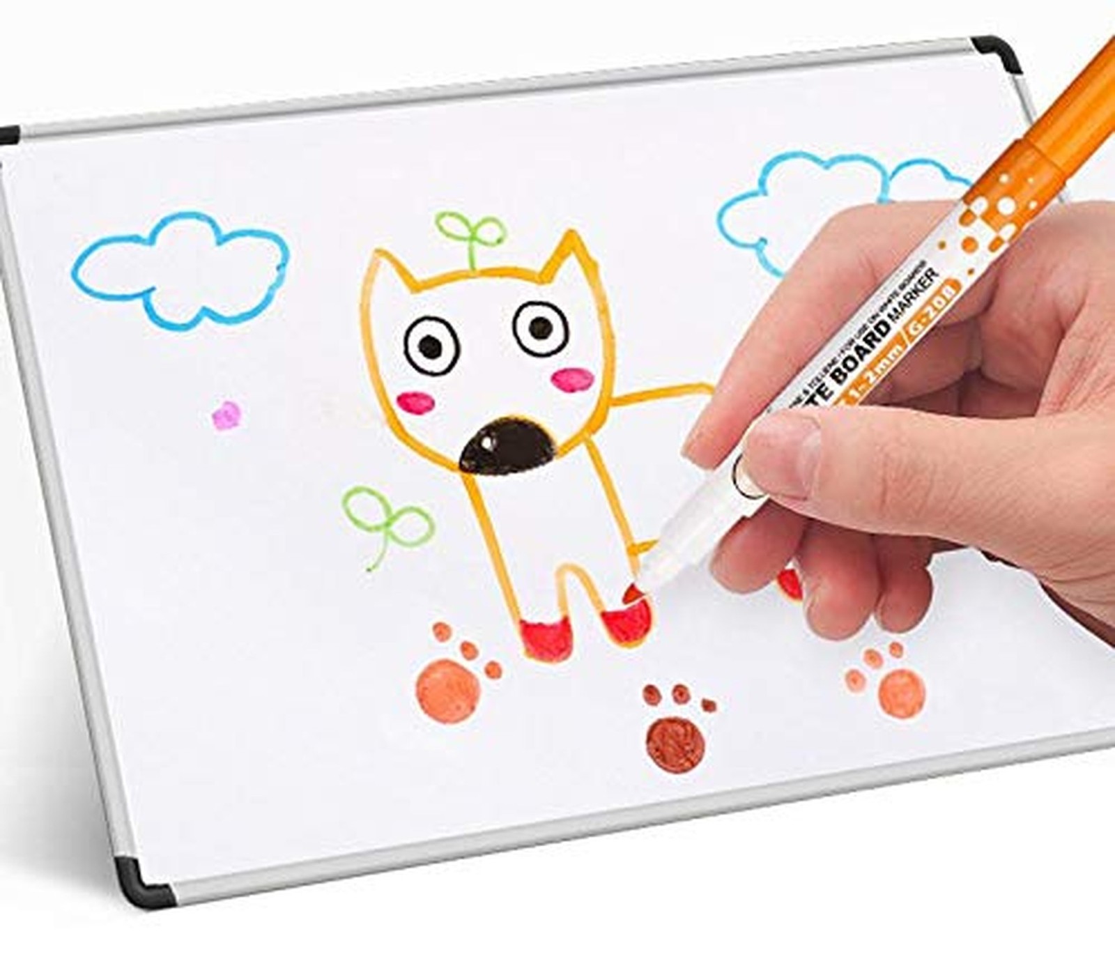 Dry Erase Markers for Whiteboard w/Eraser Caps (16 Pack), Magnetic White Boar…