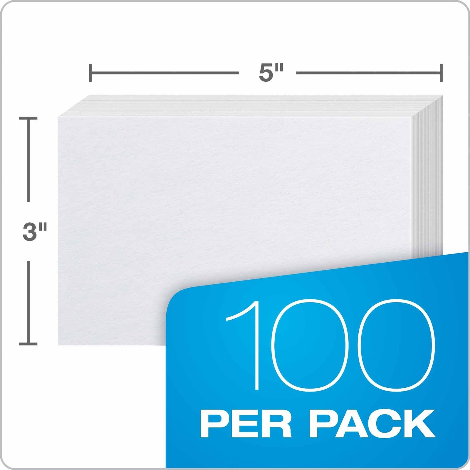 Oxford 30 (1000 PK) Blank Index Cards, 3 x 5, White, 1,000 Cards (10 Packs of