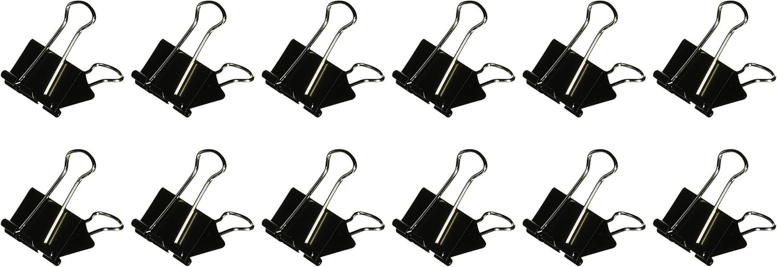 International Corp. 99050 Binder Clips,Medium,1-1/4-Inch Wide,5/8-Inch Cap, 12/B