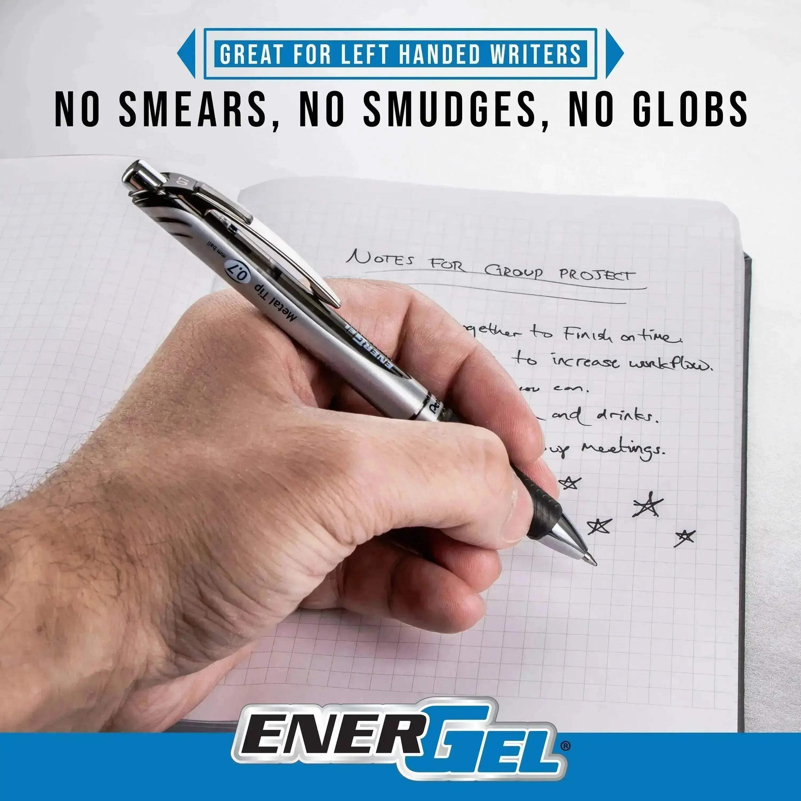 Pentel EnerGel RTX Liquid Gel Pens, Medium (0.7mm), 4-Pk