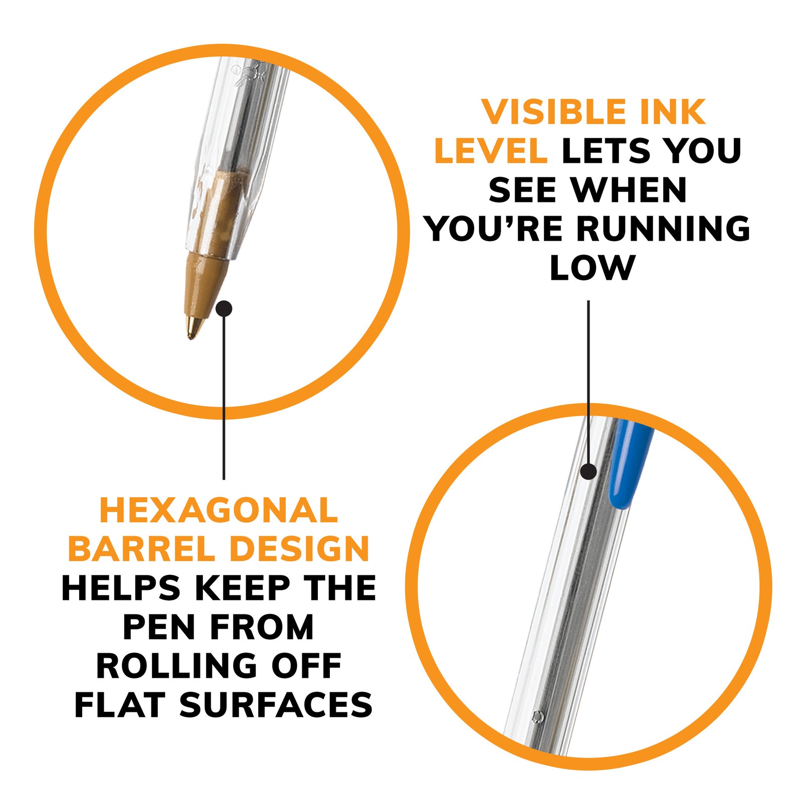 BIC Cristal Xtra Smooth Blue Ballpoint Pens, Medium Point 1.0mm, 500-Count Pack