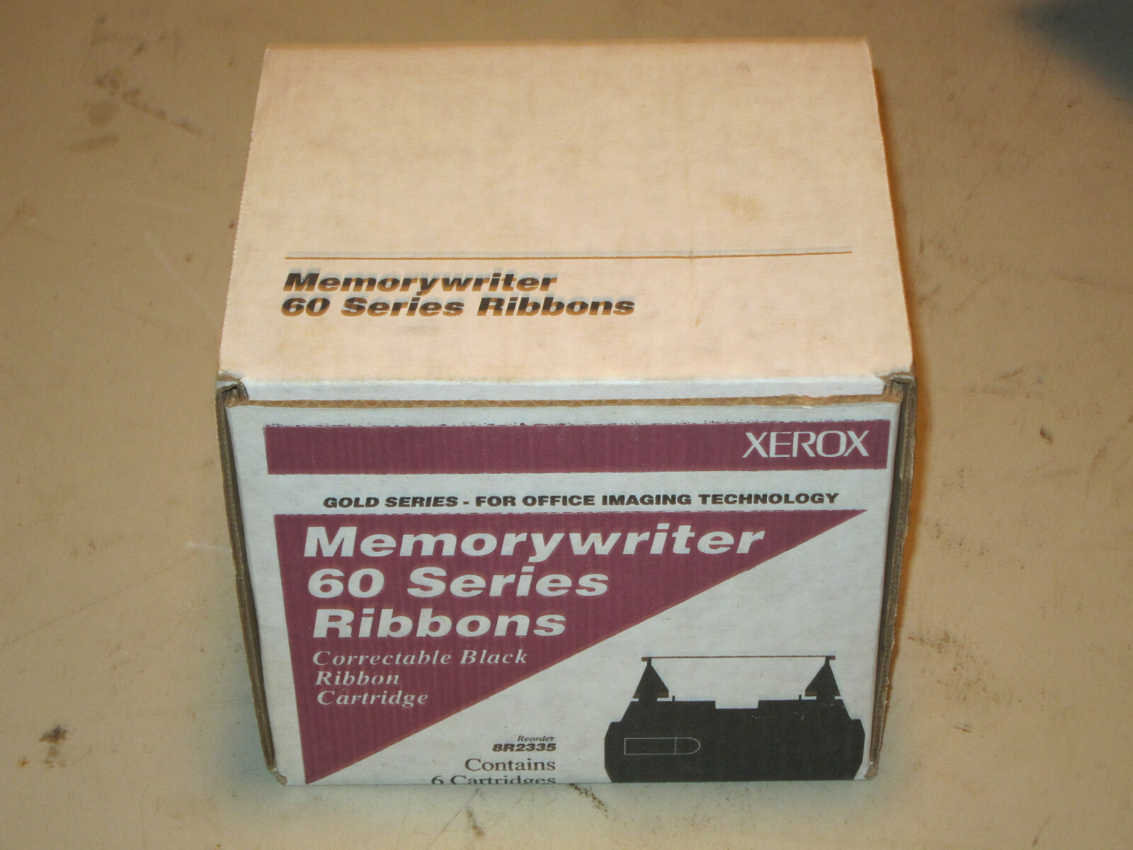 6 Pack Xerox 60 Series Memorywriter Correctable Black Ribbon Cartridge 8R2335
