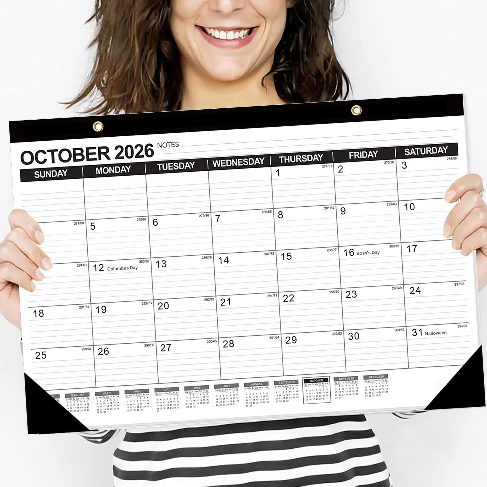 2026 2027 Office Desk Calendar, 18 Months 17×11.5, Home Use