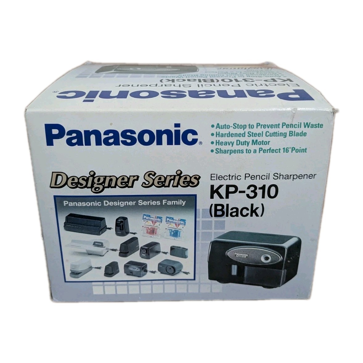 Panasonic KP-310 Electric Pencil Sharpener Designer Series Auto-Stop Black NOS