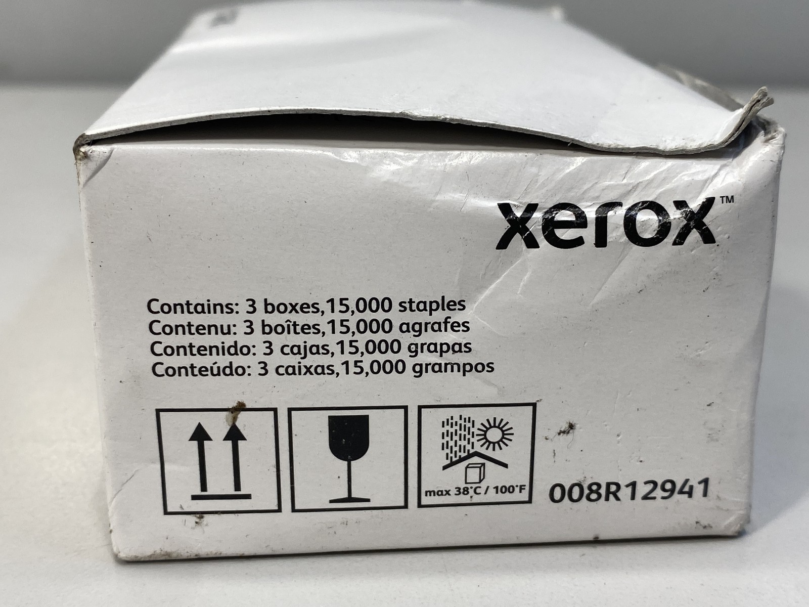 Xerox 008R12941 Finisher Staples, 5,000 Staples/Cartridge, 3 Cartridges/Box