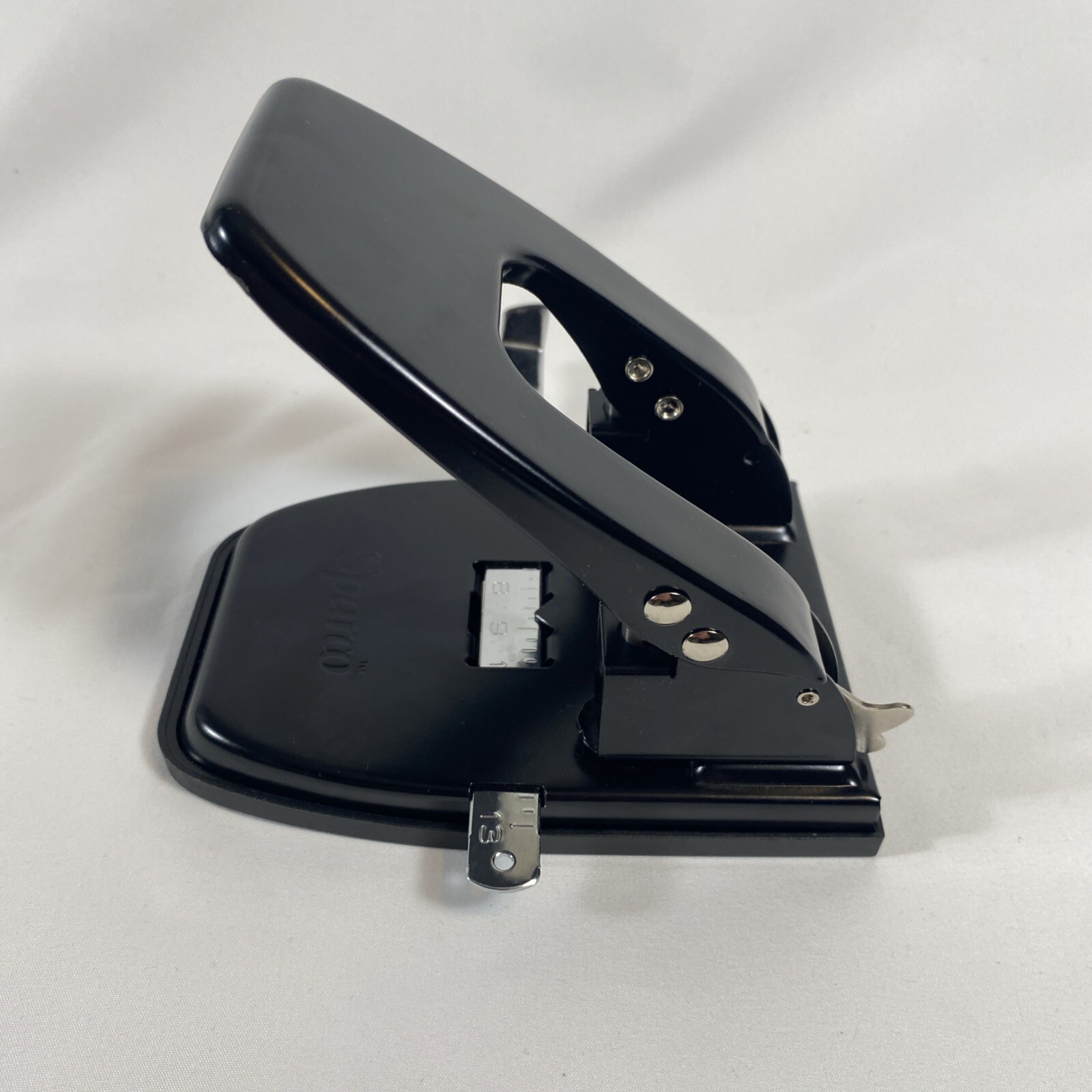 Sparco Black 2 hole punch with gauge guide