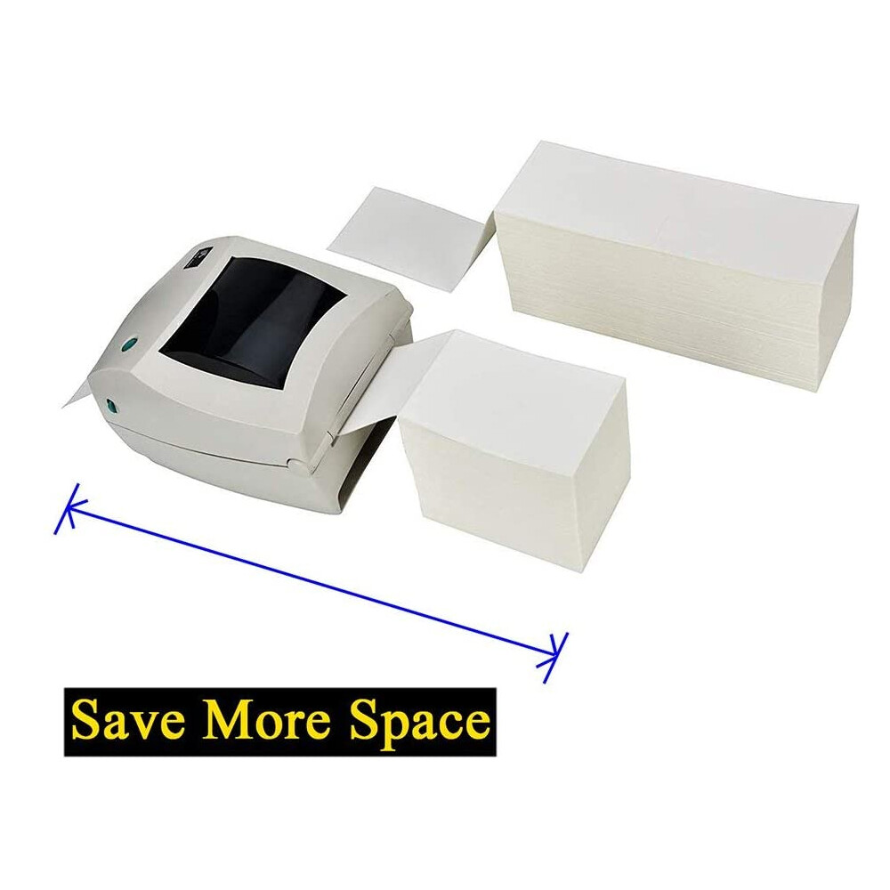 4×6 Fanfold Thermal Labels Direct Shipping Label for Zebra & Rollo Printers US