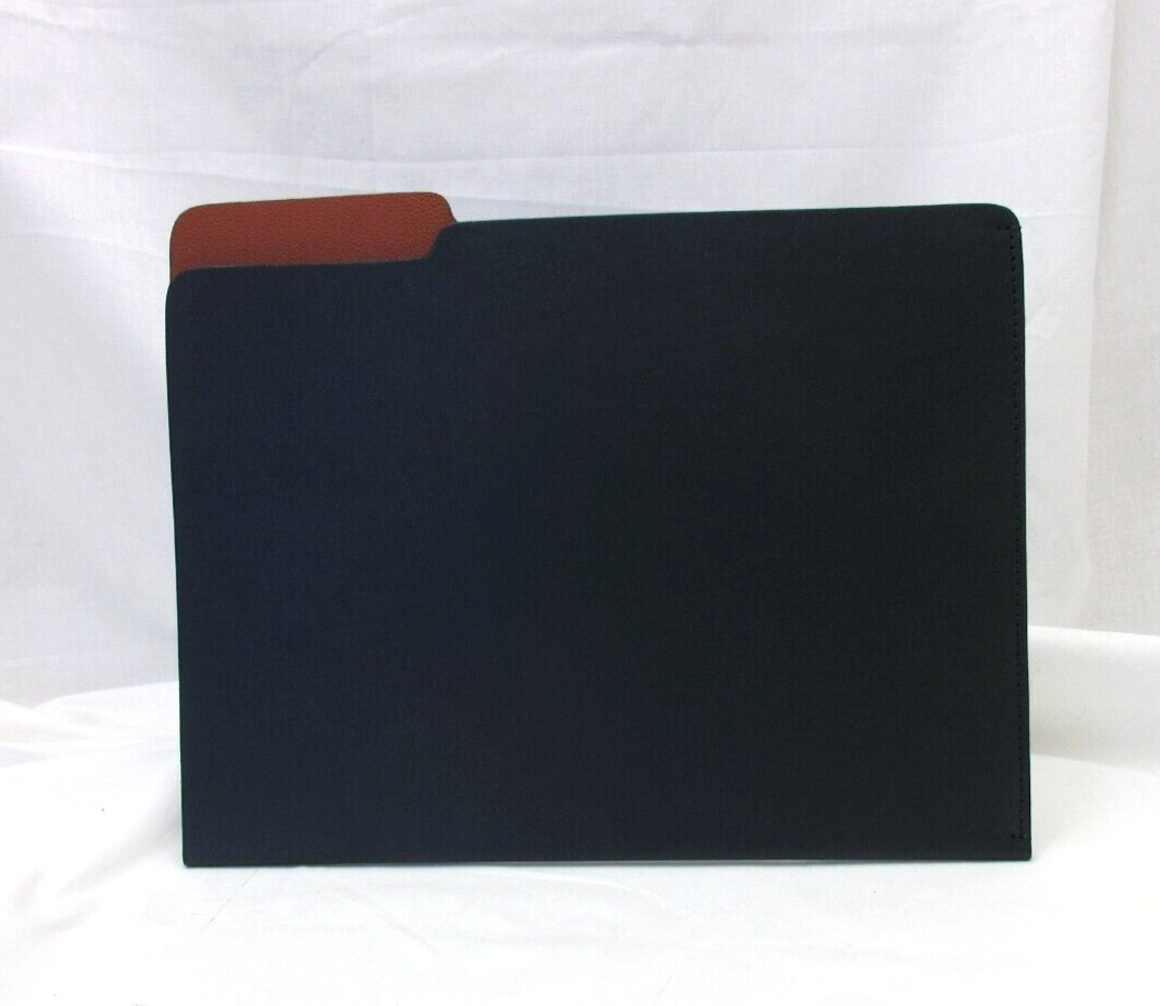 File Folder Leather by Graphic Image Made in America Navy w Tan