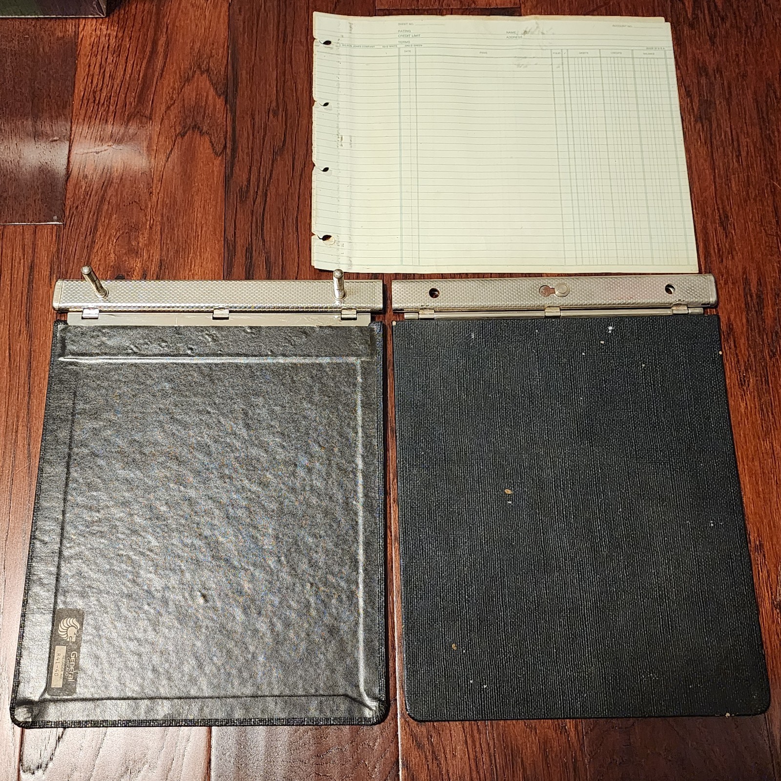 Vintage General Chicago R41-40 Vinyl Guarded Post Binder Ledger Metal Locking Hi