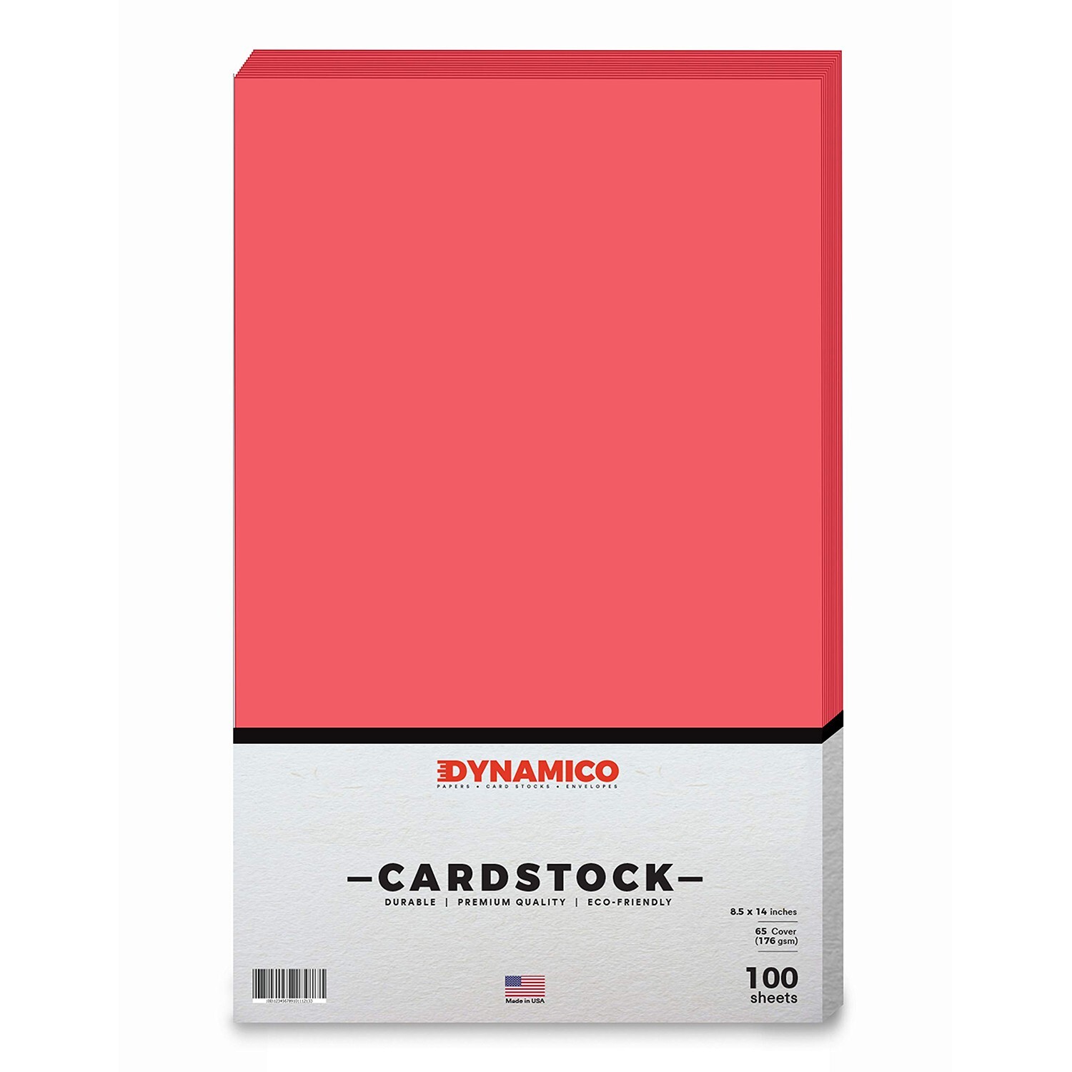 Light Red Bright Color Cardstock, 65lb Cover (176GSM), 8.5 x 14, 100 Sheets