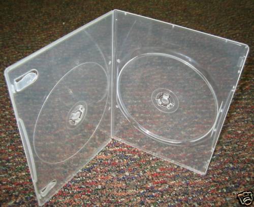 10 ULTRA SLIM 4MM CLEAR DOUBLE DVD CASE BOX BSL2, FREE SHIPPING