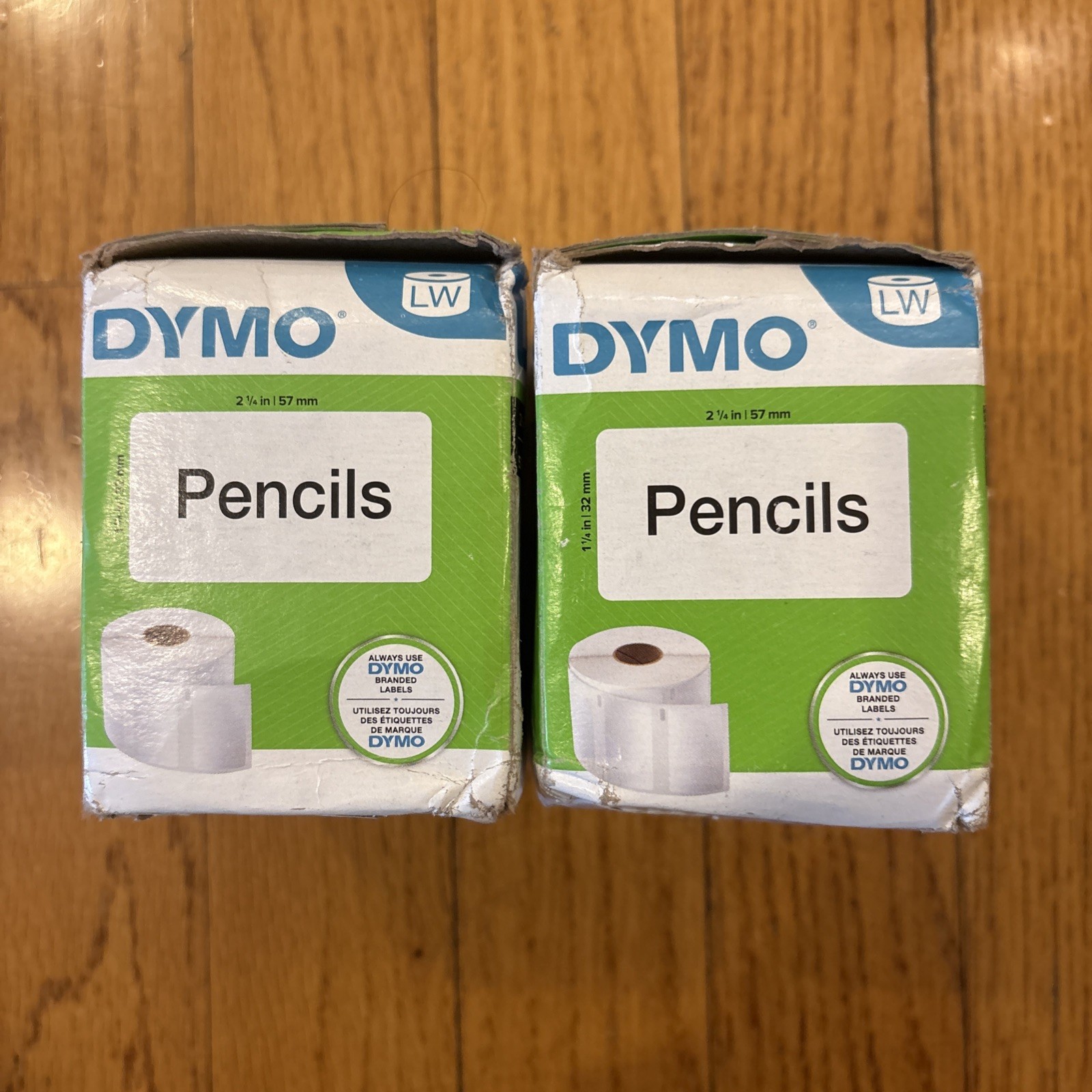 DYMO Multi Purpose Labels 1000 Labels Peel and Stick Rolls, Lot of 2