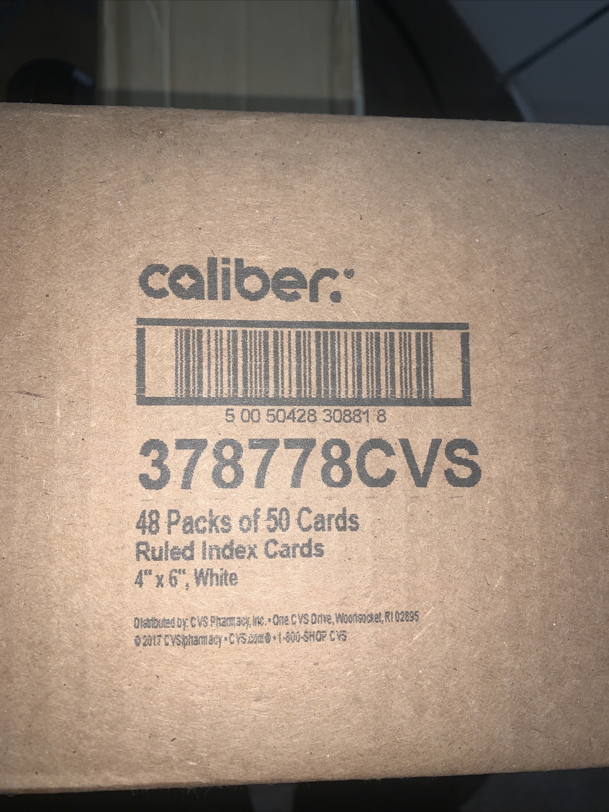 48 Packs – Caliber Ruled Index Cards, 4 in. x 6 in., 50 Cards (2400 Total)
