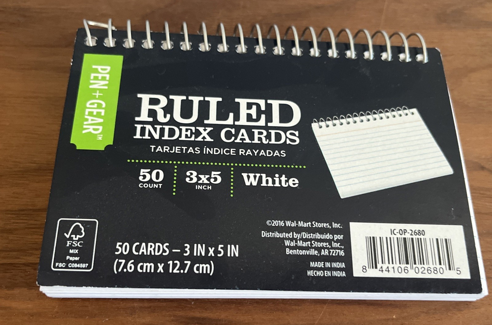 Pack of 50 count Pen+Gear RULED Index Cards, 3″ x 5″
